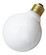 25 Watt G25 Incandescent; Gloss White; 3000 Average rated hours; 160 Lumens; Medium base; 120 Volt (27|S3440)