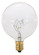 15 Watt G16 1/2 Incandescent; Clear; 1500 Average rated hours; 114 Lumens; Candelabra base; 120 (27|S3726)