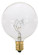 25 Watt G16 1/2 Incandescent; Clear; 1500 Average rated hours; 232 Lumens; Candelabra base; 120 (27|S3727)