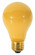 100 Watt A19 Incandescent; Yellow; 2000 Average rated hours; Medium base; 130 Volt; 2/Pack (27|S3939)