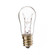 6 Watt S6 Incandescent; Clear; 1500 Average rated hours; 40 Lumens; Candelabra base; 48 Volt (27|S4571)