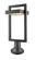 1 Light Outdoor Pier Mounted Fixture (276|566PHBR-553PM-BK-LED)