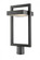1 Light Outdoor Post Mount Fixture (276|566PHBR-BK-LED)