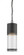 1 Light Outdoor Chain Mount Ceiling Fixture (276|553CHB-BK-LED)