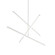 Vega 45-in White Dimmable LED Chandelier (461|CH10345-WH)