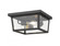 3 Light Outdoor Flush Mount (276|568F-BK)