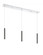 3 Light Linear Chandelier (276|917MP12-PBL-LED-3LCH)