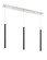 3 Light Linear Chandelier (276|917MP24-MB-LED-3LBN)