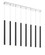 8 Light Linear Chandelier (276|917MP24-MB-LED-8LCH)