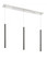 3 Light Linear Chandelier (276|917MP24-PBL-LED-3LBN)