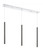 3 Light Linear Chandelier (276|917MP24-PBL-LED-3LCH)