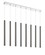 8 Light Linear Chandelier (276|917MP24-PBL-LED-8LCH)