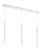 3 Light Linear Chandelier (276|917MP24-WH-LED-3LCH)