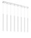 8 Light Linear Chandelier (276|917MP24-WH-LED-8LCH)
