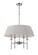 4-Light Pendant Light Fixture in Polished Nickel Finish with White Fabric Shade (81|60/5218)