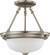 2 Light - LED 11'' Semi-Flush Fixture - Brushed Nickel Finish - Frosted Glass - Lamps Included (81|62/1116)