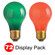 Display Pack 72 Total Lamps; A19 25 Watt Incandescent; Medium Base; 36 Red; 36 Green; 1000 Average (27|S6096)
