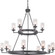 Gresham Collection Fifteen-Light Graphite Clear Seeded Glass Farmhouse Chandelier Light (149|P400166-143)