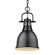 Yep by Golden Lighting Duncan 1-light 9in Chain Hung Pendant in Matte Black (36|3602-S BLK-BLK)