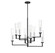 Folsom 8-Light Adjustable Chandelier in Matte Black with Polished Chrome Accents (128|1-2139-8-67)