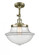 Oxford - 1 Light - 12 inch - Antique Brass - Adjustable Semi-Flush Mount (3442|201F-AB-G542)