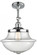 Oxford - 1 Light - 12 inch - Polished Chrome - Adjustable Semi-Flush Mount (3442|201F-PC-G544-LED)