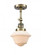 Small Oxford 1 Light Semi-Flush Mount (3442|201FSW-AB-G531)