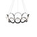 Oros 29-in Black Dimmable LED Chandelier (461|CH94829-BK)