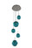 Meteor 5 Light Pendant (133|309541CH/AQUA)