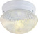 2 Light - 10'' Flush with Clear Ribbed Glass - White Finish (81|SF76/253)