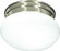 1 Light - 8''Flush with White Glass - Brushed Nickel Finish (81|SF76/601)