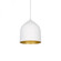 Helena 8-in White/Gold LED Pendant (461|PD9108-WH/GD)