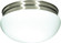 2 Light - 12'' Flush with White Glass - Brushed Nickel Finish (81|SF76/605)