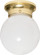 1 Light - 6'' Flush with White Glass - Polished Brass Finish (81|SF77/108)