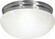2 Light - 12'' Flush with Alabaster Glass - Brushed Nickel Finish (81|SF76/677)
