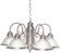 5 Light - Chandelier with Frosted Ribbed Glass - Brushed Nickel Finish (81|SF76/695)