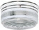 2 Light - 10'' Flush with White and Crystal Accent Glass - Polished Chrome Finish (81|SF77/102)