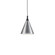 Dorothy 10-in Brushed Nickel With Black Detail 1 Light Socket Pendant (461|492710-BN/BK)