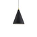 Dorothy 16-in Black With Gold Detail 1 Light Pendant (461|492716-BK/GD)