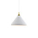 Dorothy 14-in White With Gold Detail 1 Light Socket Pendant (461|492814-WH/GD)