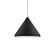 Dorothy 24-in Black With Gold Detail 1 Light Socket Pendant (461|492824-BK/GD)