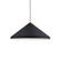 Dorothy 26-in Black With Gold Detail 1 Light Pendant (461|493126-BK/GD)