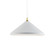 Dorothy 26-in White With Gold Detail 1 Light Socket Pendant (461|493126-WH/GD)