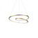 Twist 19-in Antique Brass LED Pendant (461|PD11119-AN)