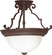 2 Light - 13'' - Semi-Flush Dome - Frosted Melon Glass (81|SF76/436)