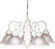 5 Light - Chandelier with Frosted Ribbed Glass - Textured White Finish (81|SF76/693)