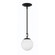 Orion 1 Light Mini Pendant in Flat Black (20|50791-FB)