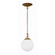 Orion 1 Light Mini Pendant in Patina Aged Brass (20|50791-PAB)