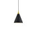 Dorothy 10-in Black With Gold Detail 1 Light Socket Pendant (461|492710-BK/GD)