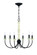 Meadow Place 6 Light Chandelier in Cottage White/Espresso (20|52626-CWESP)